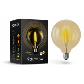 Лампа светодиодная Voltega Globe E27 8Вт 2800K 6838