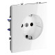Розетка с заземлением, без рамки Voltum S70 VLS040101