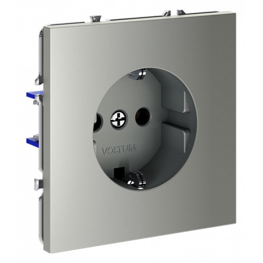 Розетка с заземлением, без рамки Voltum S70 VLS040105