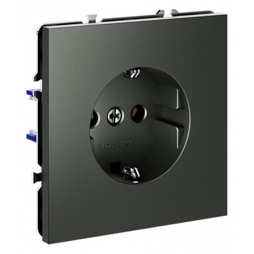 Розетка с заземлением, без рамки Voltum S70 VLS040106