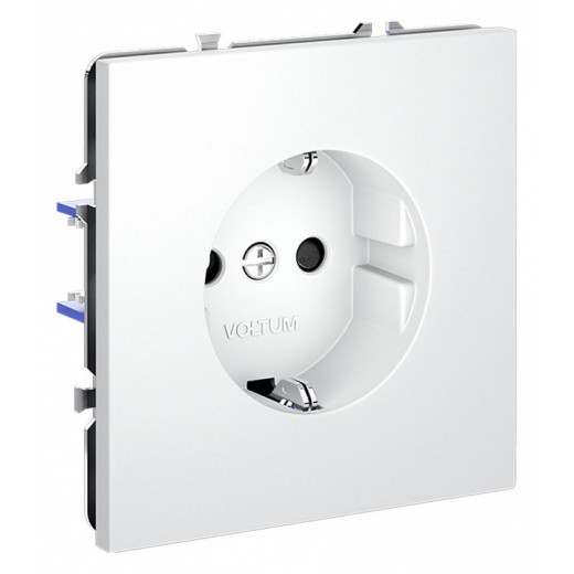 Розетка с заземлением и со шторкой, без рамки Voltum S70 VLS040202