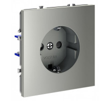 Розетка с заземлением и со шторкой, без рамки Voltum S70 VLS040205