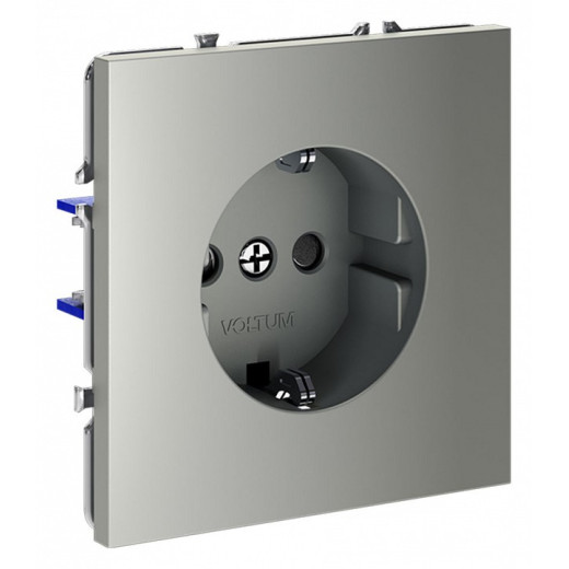 Розетка с заземлением и со шторкой, без рамки Voltum S70 VLS040205