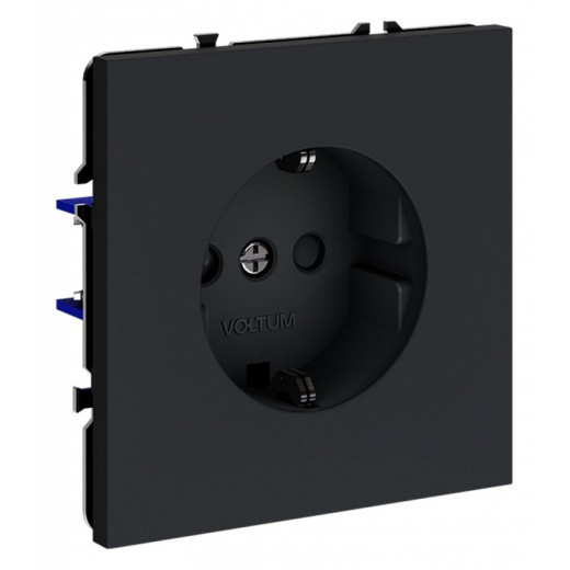 Розетка с заземлением и со шторкой, без рамки Voltum S70 VLS040207