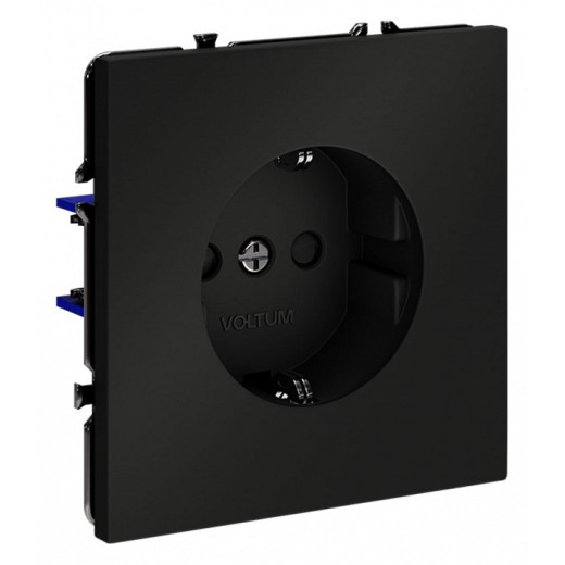 Розетка с заземлением и со шторкой, без рамки Voltum S70 VLS040208