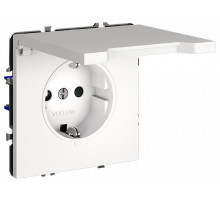 Розетка с заземлением и со шторкой, без рамки с крышкой Voltum S70 VLS040302