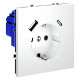 Розетка с заземлением и со шторкой и 2хUSB type A и C, без рамки Voltum S70 VLS040502