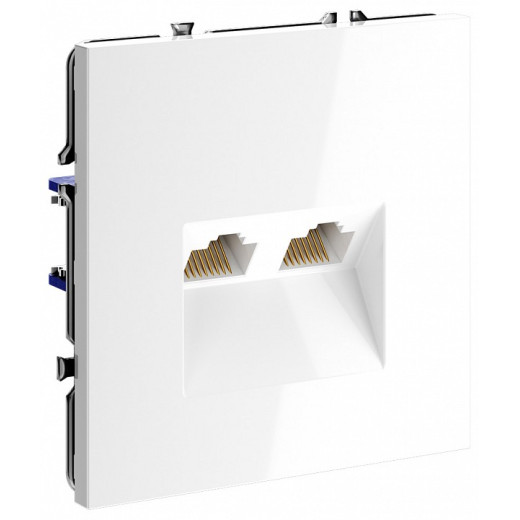 Розетка двойная Ethernet RJ-45 без рамки Voltum S70 VLS060201