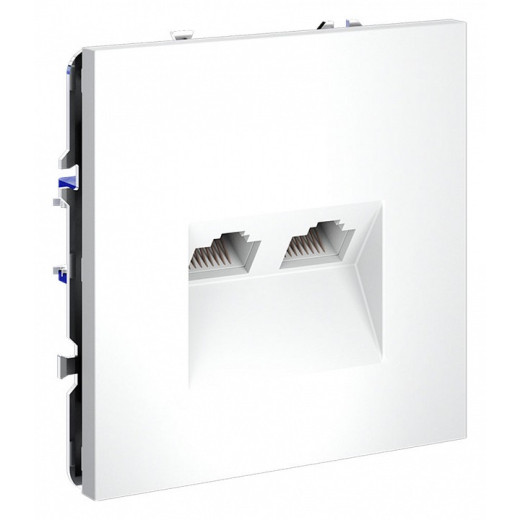 Розетка двойная Ethernet RJ-45 без рамки Voltum S70 VLS060202