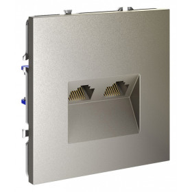 Розетка двойная Ethernet RJ-45 без рамки Voltum S70 VLS060204