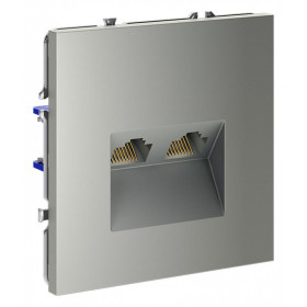 Розетка двойная Ethernet RJ-45 без рамки Voltum S70 VLS060205