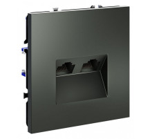 Розетка двойная Ethernet RJ-45 без рамки Voltum S70 VLS060206