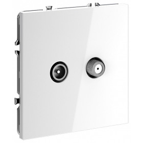 ТВ-розетка и SAT-розетка оконечная без рамки Voltum S70 VLS060401