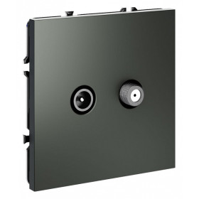 ТВ-розетка и SAT-розетка оконечная без рамки Voltum S70 VLS060406