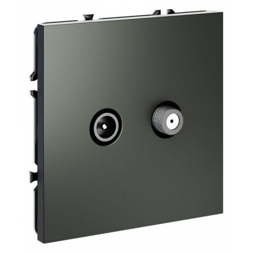 ТВ-розетка и SAT-розетка оконечная без рамки Voltum S70 VLS060406