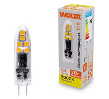 Лампа светодиодная Wolta  G4 3Вт 3000K WSTD-JC-12V3W3KG4-P
