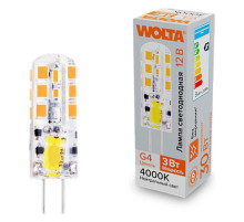 Лампа светодиодная Wolta  G4 3Вт 4000K WSTD-JC-12V3W4KG4-S