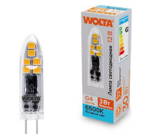 Лампа светодиодная Wolta  G4 3Вт 6500K WSTD-JC-12V3W6KG4-P