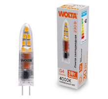 Лампа светодиодная Wolta  G4 3Вт 4000K WSTD-JC-220V3W4KG4-P