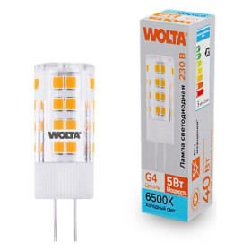 Лампа светодиодная Wolta  G4 5Вт 6500K WSTD-JC-220V5W6KG4-C