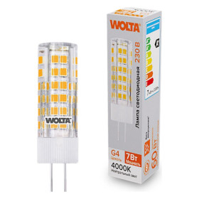Лампа светодиодная Wolta  G4 7Вт 4000K WSTD-JC-220V7W4KG4-C