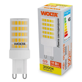 Лампа светодиодная Wolta  G9 11Вт 3000K WSTD-JCD-11W3KG9-C