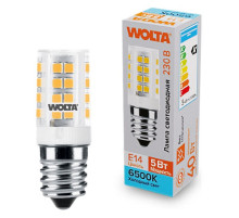 Лампа светодиодная Wolta  E14 5Вт 6500K WSTD-JCD-5W6KE14-C