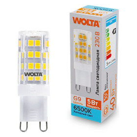 Лампа светодиодная Wolta  G9 5Вт 6500K WSTD-JCD-5W6KG9-C
