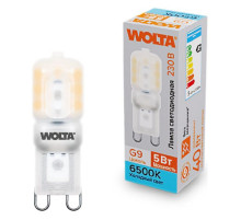 Лампа светодиодная Wolta  G9 5Вт 6500K WSTD-JCD-5W6KG9-P