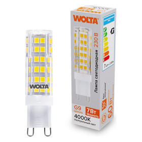 Лампа светодиодная Wolta  G9 7Вт 4000K WSTD-JCD-7W4KG9-C