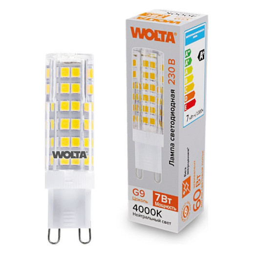Лампа светодиодная Wolta  G9 7Вт 4000K WSTD-JCD-7W4KG9-C