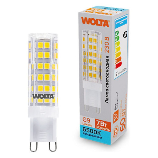 Лампа светодиодная Wolta  G9 7Вт 6500K WSTD-JCD-7W6KG9-C