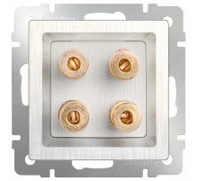 Розетка акустическая без рамки Werkel перламутровый рифленый WL13-AUDIOx4