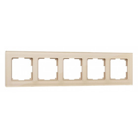 Рамка на 5 постов Werkel шампань,стекло W0051111