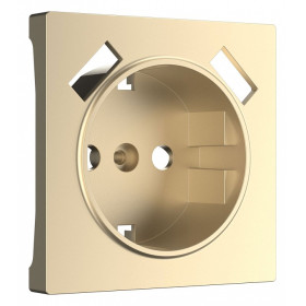 Накладка для розетки с заземлением и 2хUSB Werkel шампань W1179511