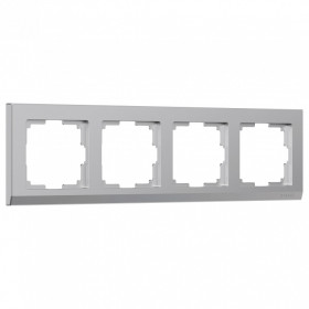 Рамка на 4 поста Werkel Stark (серебряный) W0041806