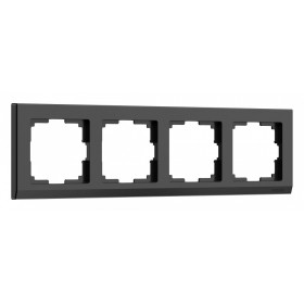 Рамка на 4 поста Werkel Stark (черный) W0041808