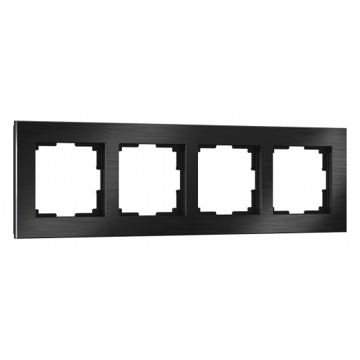 Рамка на 4 поста Werkel Aluminium (черный алюминий) W0041708