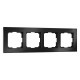 Рамка на 4 поста Werkel Aluminium (черный алюминий) W0041708