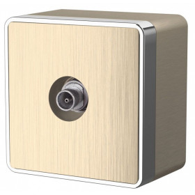 ТВ-розетка оконечная без рамки Werkel Gallant (шампань рифленый) W5083010