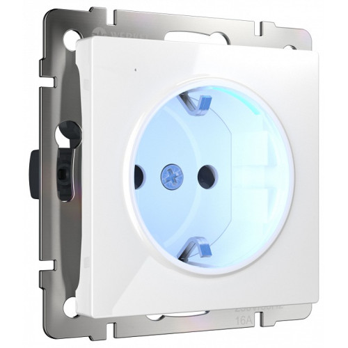 Розетка с заземлением, без рамки Werkel белый W1171401