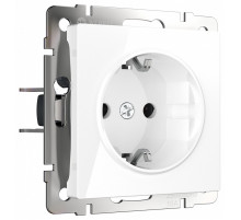 Розетка с заземлением и со шторками, без рамки Werkel белый W1171101