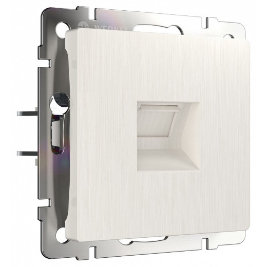 Розетка телефонная RJ-11 без рамки Werkel перламутровый рифленый W1182013