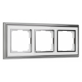 Рамка на 3 поста Werkel Palacio (хром/белый) W0031331