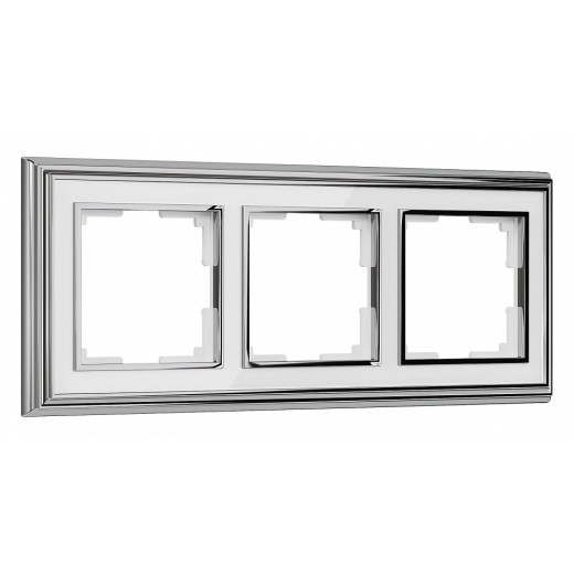 Рамка на 3 поста Werkel Palacio (хром/белый) W0031331