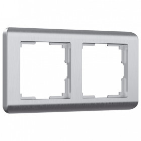 Рамка на 2 поста Werkel Stream (серебряный) W0022106