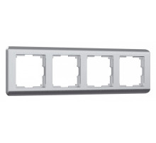 Рамка на 4 поста Werkel Stream серебряный W0042106
