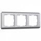 Рамка на 3 поста Werkel Stream (серебряный) W0032106