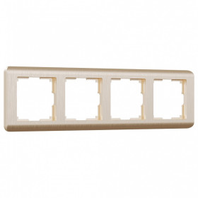 Рамка на 4 поста Werkel Stream (шампань) W0042111