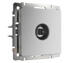 ТВ-розетка без рамки Werkel cеребряный рифленый W1183009